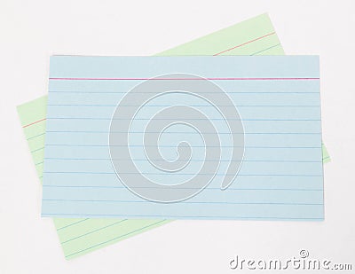 Index Cards Stock Photo