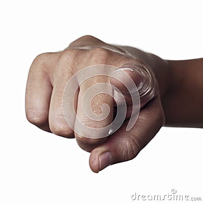 Index finger pointing Stock Photo