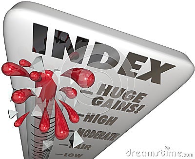 Index Measuring Level Rating Score Comparing Periods Performance Stock Photo