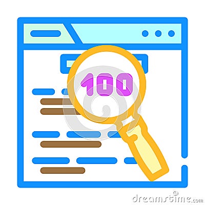 indexing seo color icon vector illustration Vector Illustration