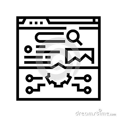 indexing seo line icon vector illustration Vector Illustration