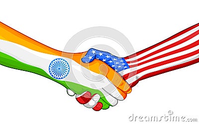 India-America relationship Vector Illustration