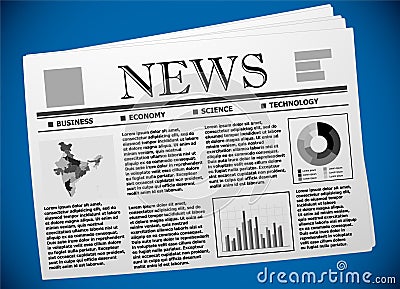 India business and economy on newspaper Stock Photo