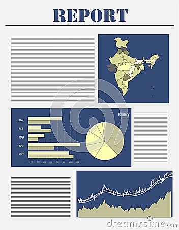 India business report, Business Presentation Stock Photo