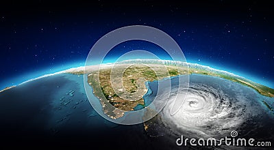 India city lights and tornado. 3d rendering Stock Photo