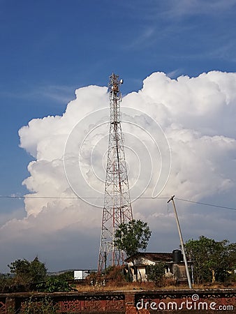 Electric network tower Stock Photo