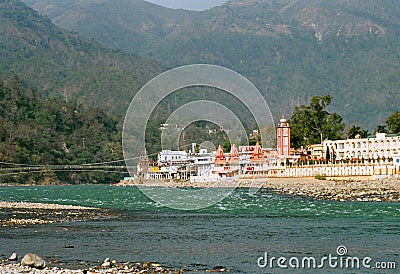 India, Gang near Rishikesh. Stock Photo