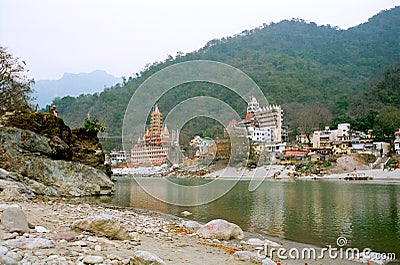 India, Gang near Rishikesh. Stock Photo