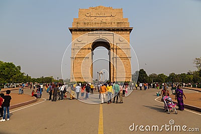 India Gate War Memorial in Delhi Editorial Stock Photo