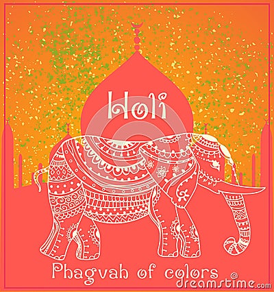 India - Holi Vector Illustration