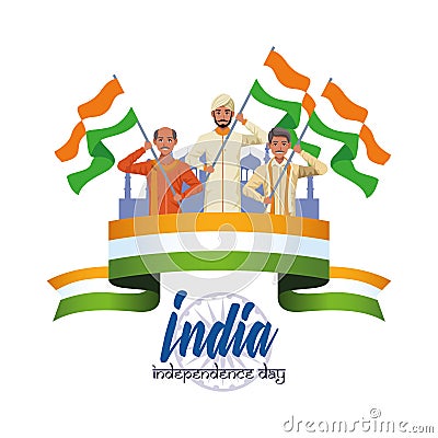 India independence day card Vector Illustration