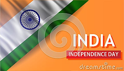 India independence day country background. Republick flag patriotism vector indian. Freedom tricolor happy concept banner pride. A Vector Illustration