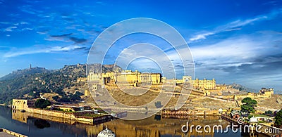 India Jaipur Amber fort in Rajasthan Stock Photo