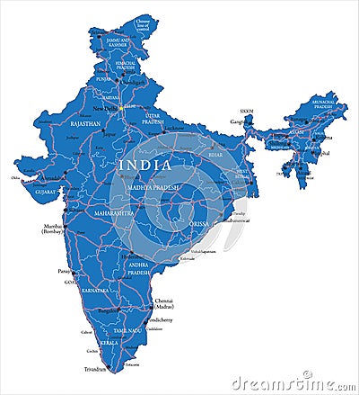 India map Vector Illustration