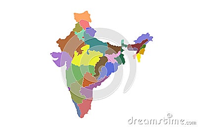 India Map Stock Photo