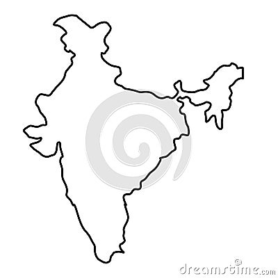 India map silhouette Vector Illustration