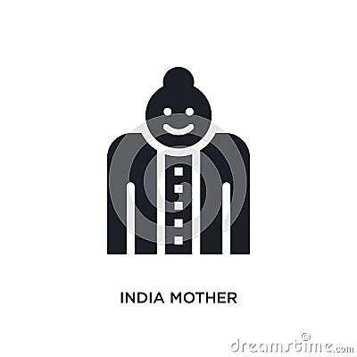 india mother isolated icon. simple element illustration from india concept icons. india mother editable logo sign symbol design on Vector Illustration