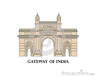 India, Mumbai city. Indian gateway famous landmark Stock Photo
