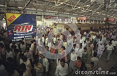 INDIA MUMBAI RAILWAY STATION Editorial Stock Photo