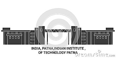 India, Patna,Indian Institute , Of Technology Patna travel landmark vector illustration Vector Illustration