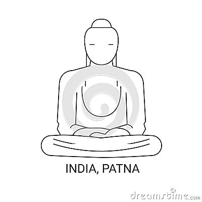 India, Patna travel landmark vector illustration Vector Illustration