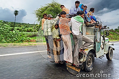 India Rajasthan. Busy transportation Editorial Stock Photo