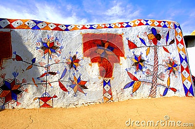 India, Rajasthan, Jaisalmer: walls Stock Photo