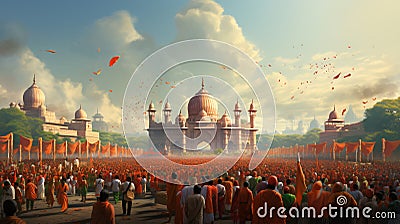 Realistic representation of India Republic Day the cultural and national significance of the event Stock Photo