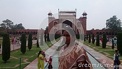 India`s beautiful Taj Mahal get in Agra Uttar Pradesh Editorial Stock Photo