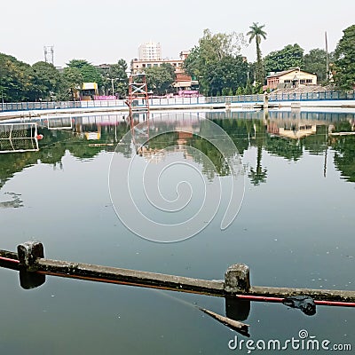India swimming pul and citys Stock Photo