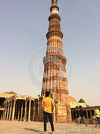 India tallest monument Qutab minar Editorial Stock Photo