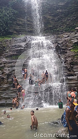 India waterfall and very beautiful public place Editorial Stock Photo