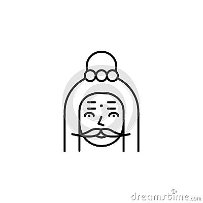 India, yokee icon. Element of India culture icon. Thin line icon for website design and development, app development. Premium icon Stock Photo