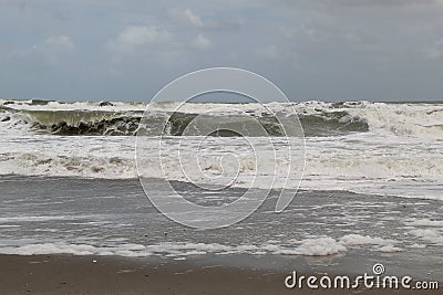 Indialantic beach ocean waves after Hurricane Milton Stock Photo