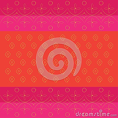 Traditional Indian Bandhani pattern Vector Illustration