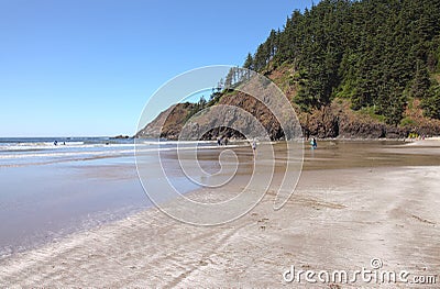 Indian beach Ecola state park, Oregon coast. Stock Photo