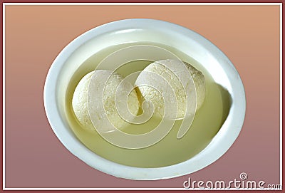 Indian Bengali sweets rasgulla Also Know as Rosogolla, Rasgulla is a Syrupy Dessert Stock Photo