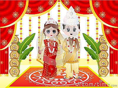 Indian Bengali Wedding Stock Photo