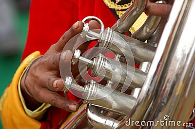 Indian brass band Stock Photo