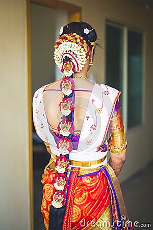 Indian bride in a wedding saree Editorial Stock Photo