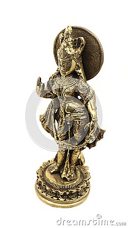 an indian bronze sculpture of queen radha Stock Photo