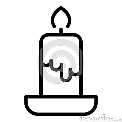 Indian candle icon outline vector. City kolkata Stock Photo