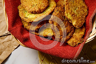 Indian Cauliflower Fritters Stock Photo