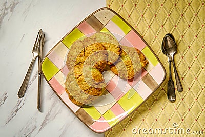 Indian Cauliflower Fritters Stock Photo