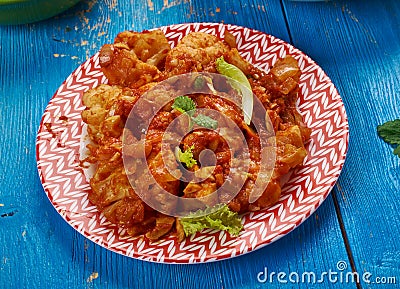 Indian Cauliflower Tikka Masala Stock Photo