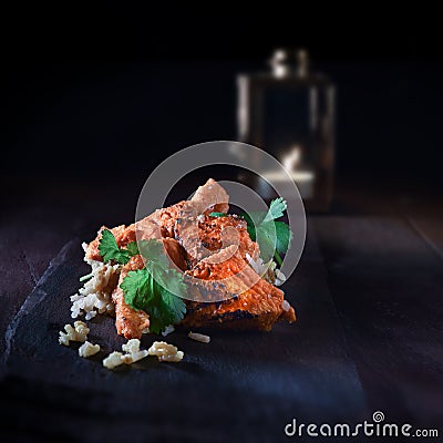 Indian Chicken Byriani Stock Photo