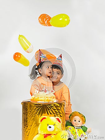 Indian children birthday Stock Photo