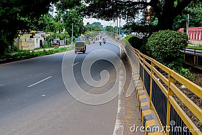 Indian Road With Few Vehicles Editorial Stock Photo