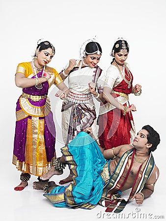 Indian classical dancers Stock Photo