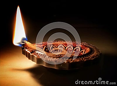 Indian common diwali lamp Stock Photo